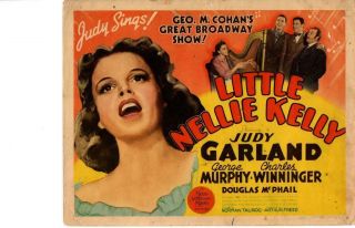 Little Nellie Kelly 1940 Release Title Lobby Card Judy Garland