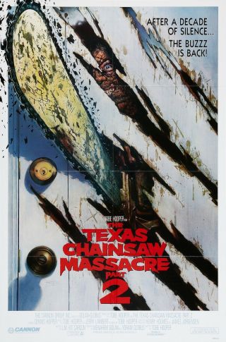 The Texas Chainsaw Massacre Part 2 (1986) Version B Folded Movie Poster
