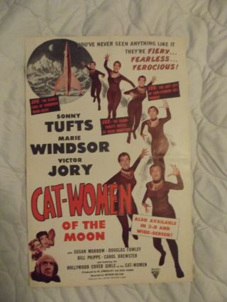 Cat - Women Of The Moon (1953) Scarce Pressbook