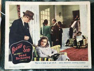 Dead Reckoning 1947 Columbia 11x14 " Crime Lobby Humphrey Bogart Lizabeth Scott