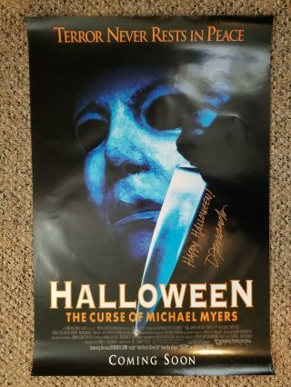 Halloween: The Curse Of Michael Myers 27x40 Movie Poster.  Signed By Writer.