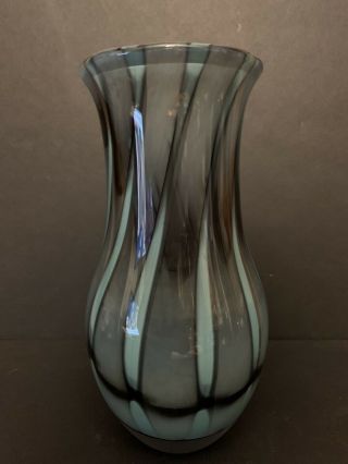 Scandinavian Glass Vase.  Designed By Klas Goran Tinback For Mats Jonasson Signed
