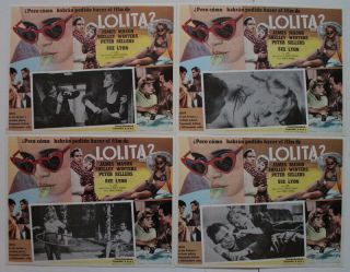 James Mason Sue Lyon Lolita Mexican lobby card set Stanley Kubrick 3