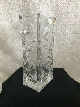 BLOCK Osaka 11” Vase,  24 Full Lead Crystal,  Hand Crafted Czech Republic 2