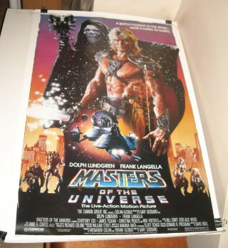 Rolled 1987 Masters Of The Universe 1 Sheet Movie Poster Dolph Lundgren Art