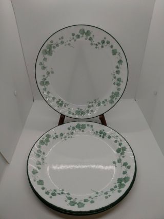 Set Of 7 Corelle Corning Callaway Green Ivy Dinner Plates