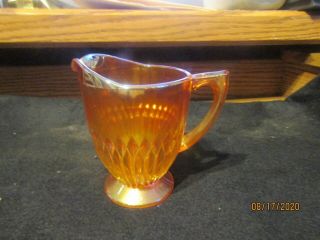 Vintage Pink Depression Glass Creamer And Sugar Bowl with Lid 2