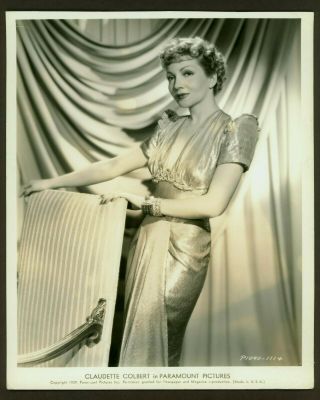Claudette Colbert Paramount Portrait Photo Driggs Dw Fn/vf 1939