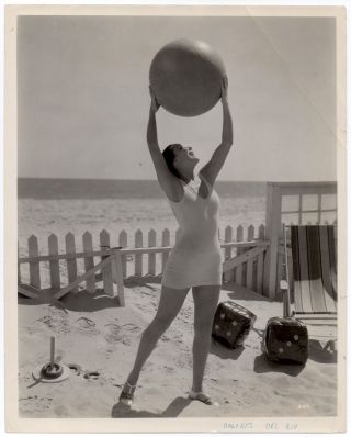 Portrait Photograph Of Dolores Del Rio Wearing Swimsuit On The Beach 106730