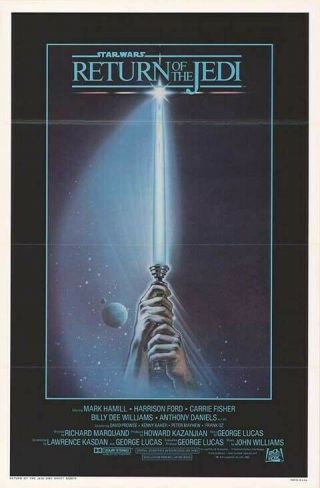 Star Wars Return Of The Jedi Poster,  Rare One Sheet 1983