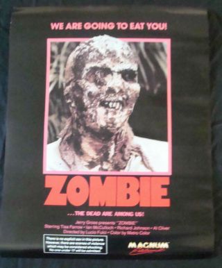 Zombie Movie Poster Lucio Fulci Video Promo