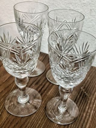 Thomas Webb & Son British Cut Crystal Water Goblet St Andrews Rare Vintage
