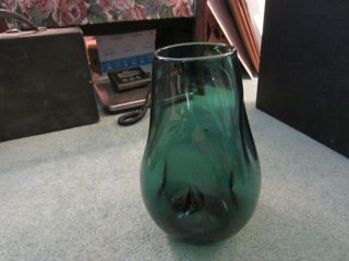 Blenko Pinch Dimple Vase Winslow Anderson Mid Century Modern 1950 