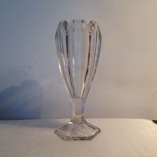 Eapg Fostoria Alexis Crystal Footed Vase Colonial Pattern
