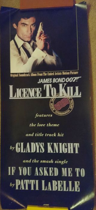 James Bond Poster - Rare Licence To Kill Soundtrack Poster