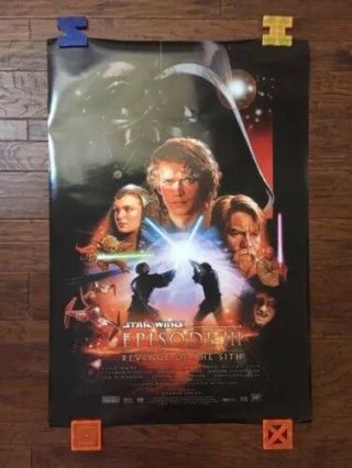 Star Wars Episode Iii (2005) Authentic One Sheet D/s Movie Theater Poster.