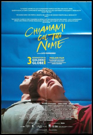 Call Me By Your Name Movie Poster 39x55 " 2sh Italian Guadagnino Lgbt
