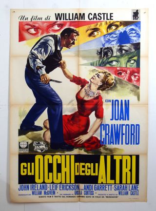 Italian 2sh Poster - I Saw What You Did - Joan Crawford - - Castle - Thriller - D51 - 11