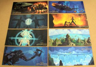Walt Disney Atlantis Lobby Card Set Animated Rare Michael J.  Fox
