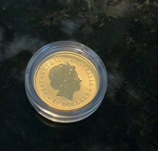 2010 Australia Lunar 1/10 oz Gold Snake Coin capsule Low Mintage 2