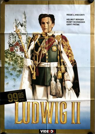 Ludwig Ii Visconti Helmut Berger German Video Movie Poster A1 Romy Schneider