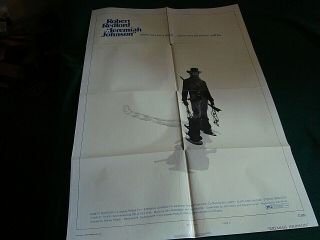 Jeremiah Johnson U.  S 1972 One Sheet Movie Poster - Robert Redford