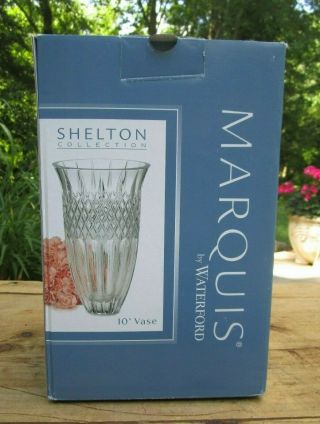 Waterford Crystal Marquis Shelton 10 Inch Vase Nwt & Box