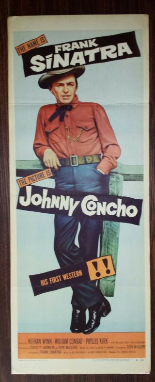 Frank Sinatra In Johnny Concho 1956 Movie Poster
