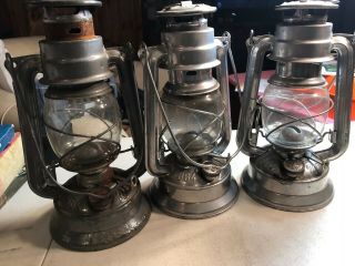 Czech Republic Meva 864 Lanterns,  Set Of Three 2 - 1 - Fair Cond