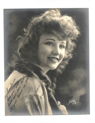 Betty Compson Stunning Portrait Inscribed Autograph Signed 1946 Witzel Photo 88