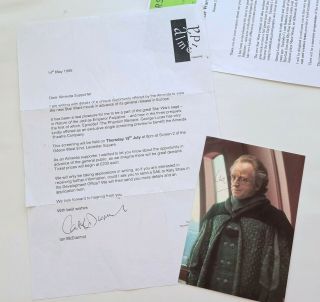 SIGNED Ian McDiarmid Emperor Palpatine Star Wars Phantom Menace poster card, 2