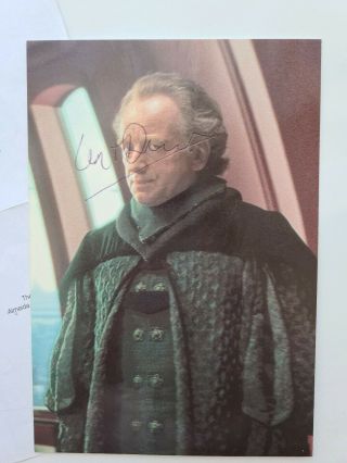 SIGNED Ian McDiarmid Emperor Palpatine Star Wars Phantom Menace poster card, 3