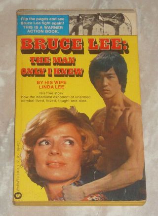 Bruce Lee The Man Only I Knew Pb Linda Lee Yellow Cover Warner Action Flip Book