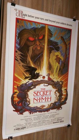 The Secret Of Nimh Movie Poster /rolled Rare