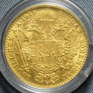 Austria Franc.  Ios.  I.  D.  G.  Avstriae Imperrator 1915 Gold Coin