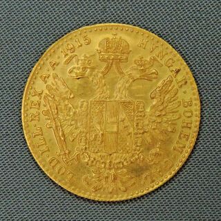 Austria FRANC.  IOS.  I.  D.  G.  AVSTRIAE IMPERRATOR 1915 Gold Coin 3