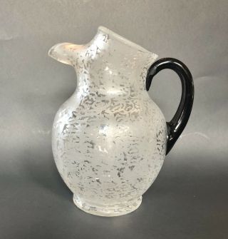 Vintage Fenton 1653 Pitcher With Ming Etch
