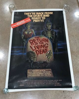 Return Of The Living Dead (1985) Horror Movie Poster Rolled