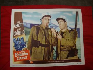 " Abbott & Costello In The Foreign Legion " 1950,  Release Lobby Card