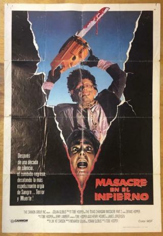 Dennis Hopper Caroline Williams Texas Chainsaw Massacre Ii Movie Poster 2708