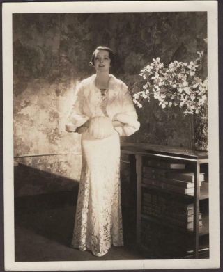 Unknown Actress In Evening Dresses W/jacket Hurrell Movie Photo 1533