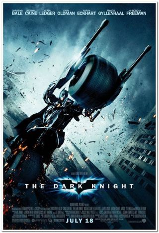 Dark Knight - Orig D/s 27x40 Movie Poster - Style B - Bat Pod - Christian Bale