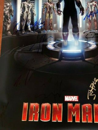 Iron Man 3 DS Movie Poster CAST SIGNED Premiere Robert Downey Jr Avengers Marvel 2