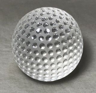 Tiffany & Co.  Lead Crystal Glass Golf Ball Paper Weight W/ Tags