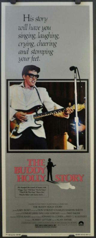 Buddy Holly Story 1978 14x36 Nr Movie Poster Gary Busey Don Stroud