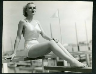 Marie Wilson Vintage 1930s Leggy Cheesecake Pin - Up Dblwt Photo By Muky