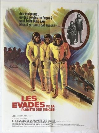 Escape From The Planet Of The Apes 1971 French 24x33