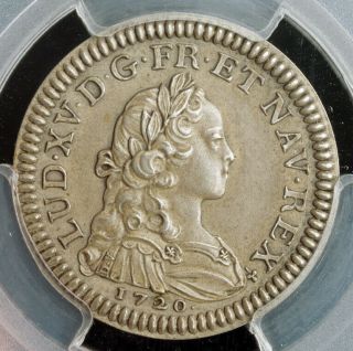 1720,  Royal France,  Louis Xv.  Silver 1/3 Ecu Coin.  Essai (ca.  1880) Pcgs Sp - 62