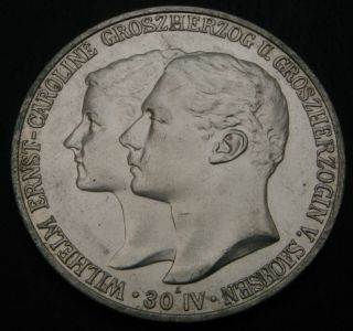 Saxe Weimar Eisenach 5 Mark 1903 A - Silver - Grand Duke 
