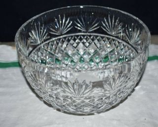 Gorgeous Huge Waterford Cut Crystal Centerpiece Bowl - Fan Pattern - 10 "